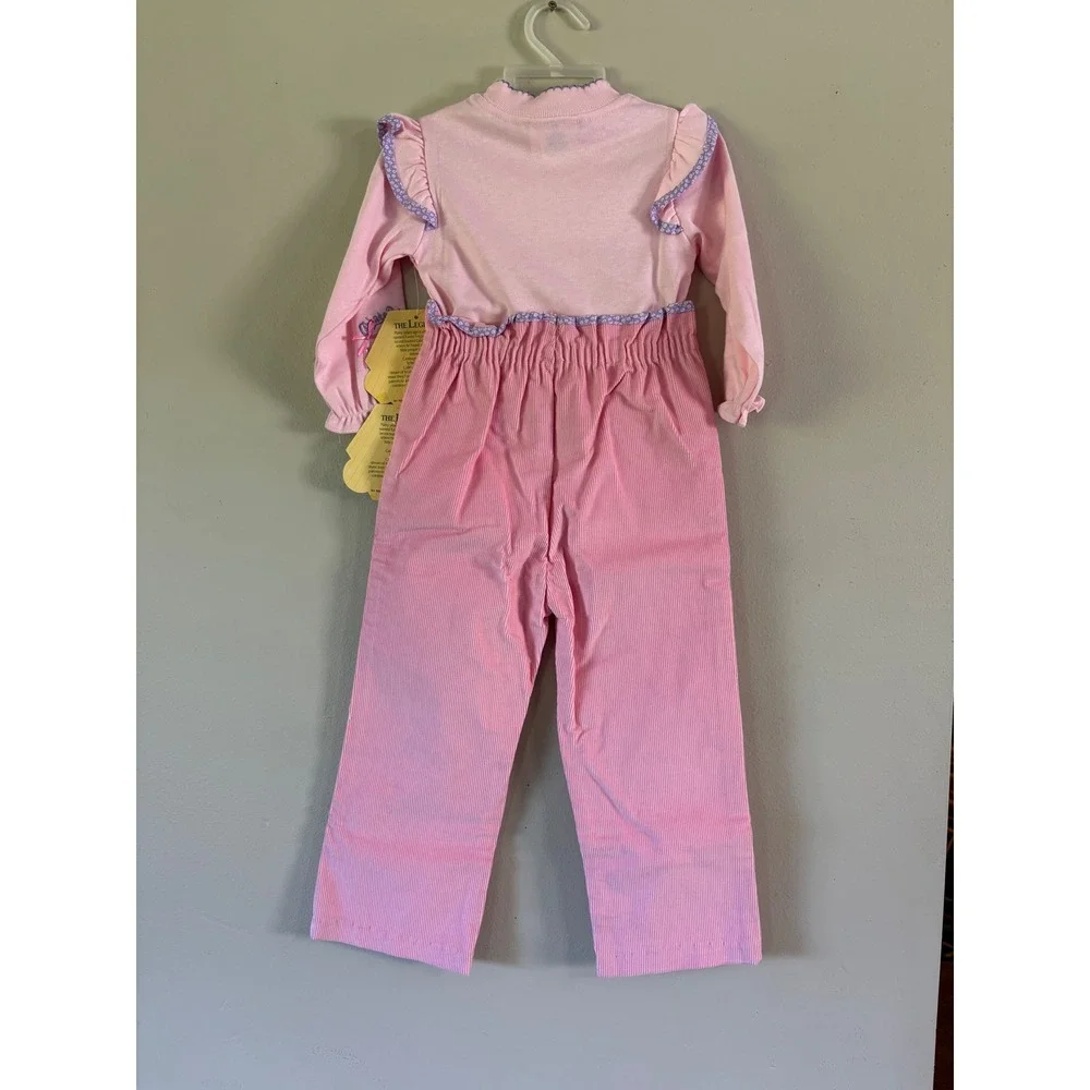 Vintage Cabbage Patch Kids Pink Corduroy Pants Top Set Girls 3/4T Ballet NWT USA